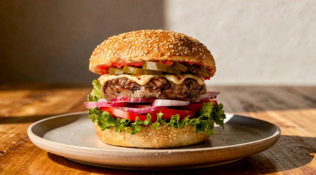 Uber Eats yemek filminden burger detayı
